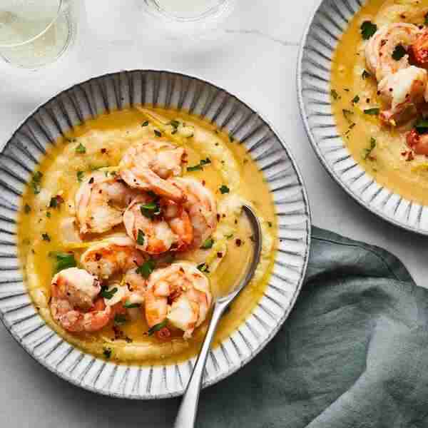 Venetian Shrimp with Polenta