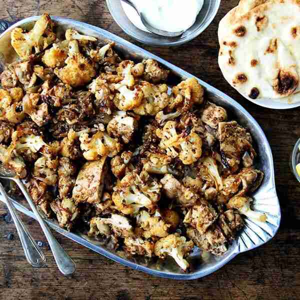 Sheet Pan Chicken and Cauliflower Bake