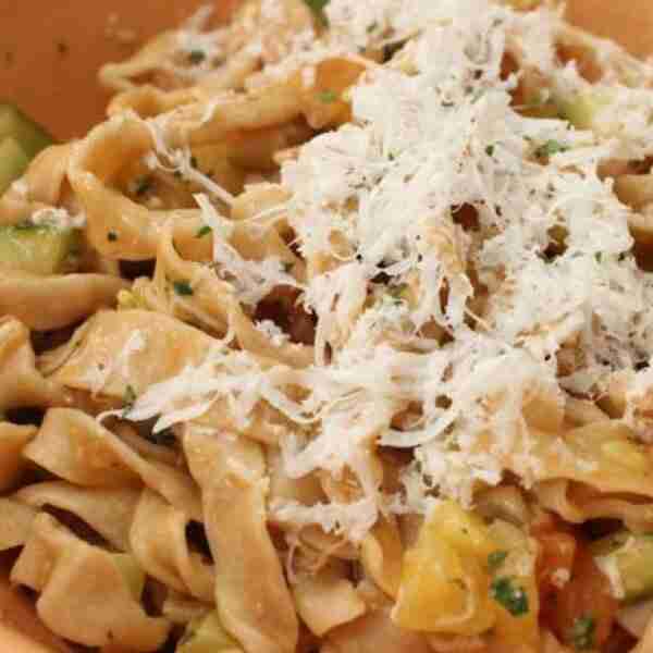 Dish with Diane: Chef Ben Lee’s Whole Wheat Tagliatelle with Cherry Tomatoes, Summer Squash, and Mixed Herbs
