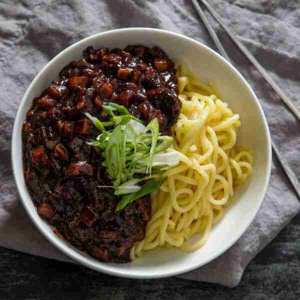 Jjajangmyeon (Korean Black Bean Noodles) Recipe