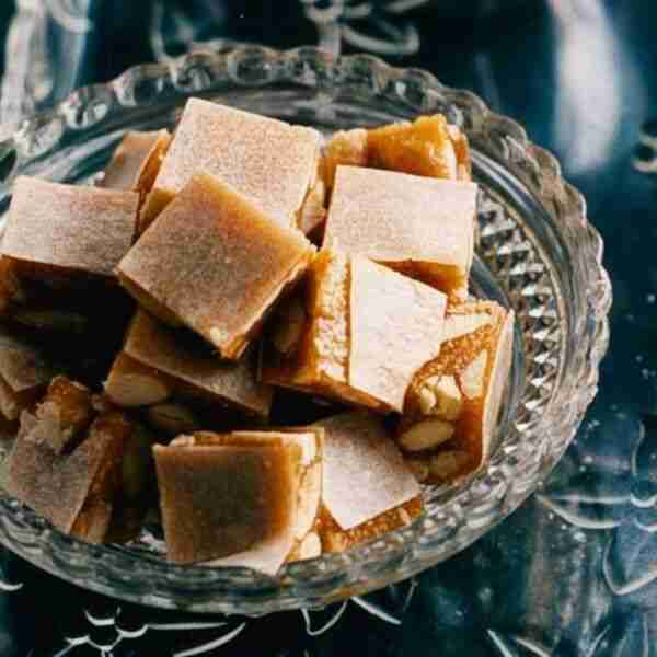 Honey and almond nougat