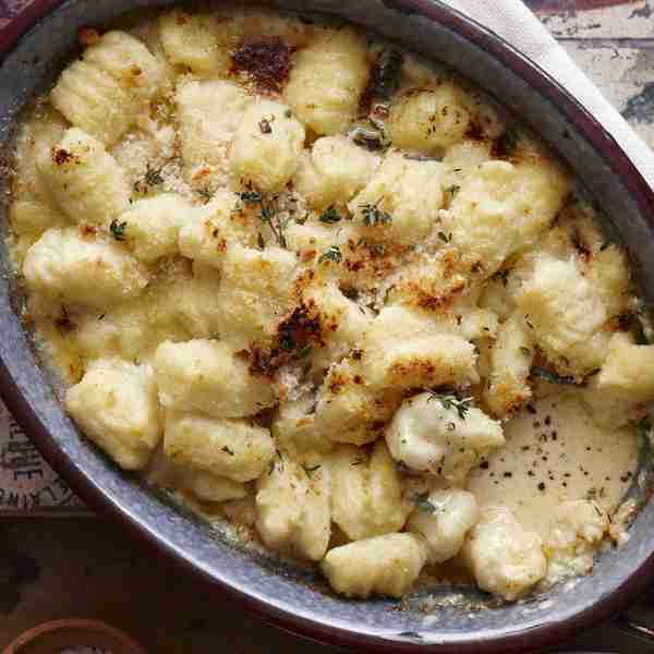 Potato gnocchi with blue cheese sauce