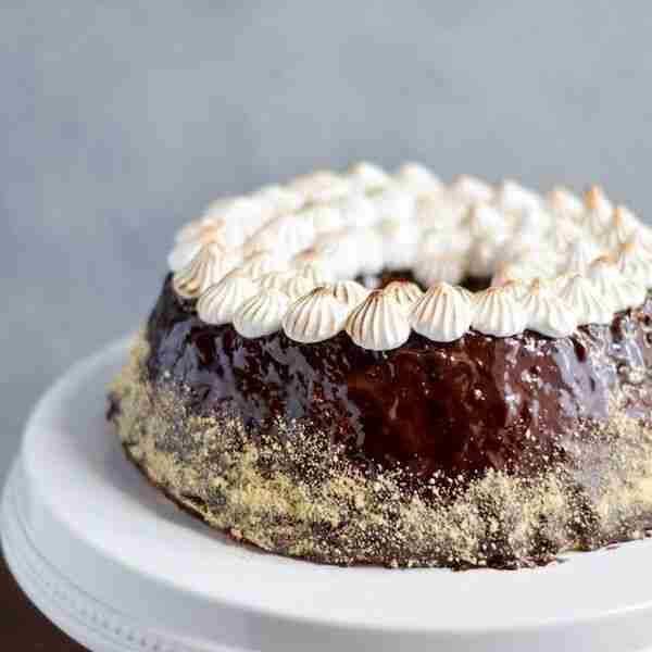 S’mores Angel Food Cake