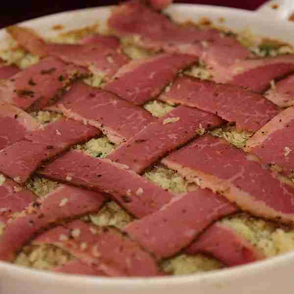 Pastrami Ramen Noodle Kugel
