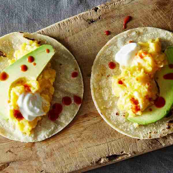 Scrambled Egg Tacos With Avocado