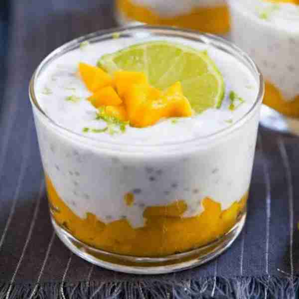 Lime and Mango Chia Pudding