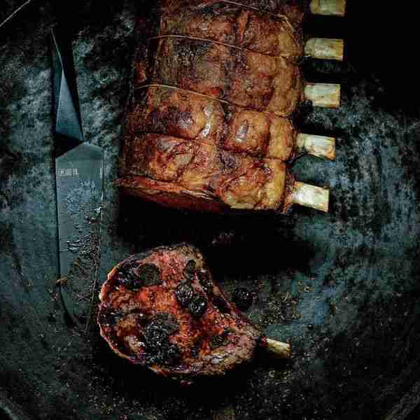 Prime Rib with Sour Cherry Conserva, Truffle and Chocolate