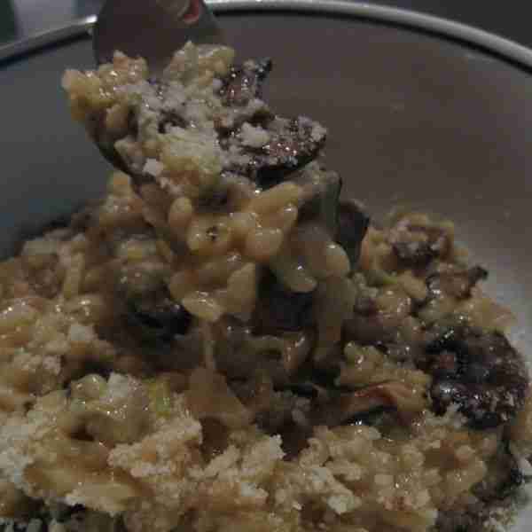 Mushroom Risotto with Creamy Leeks