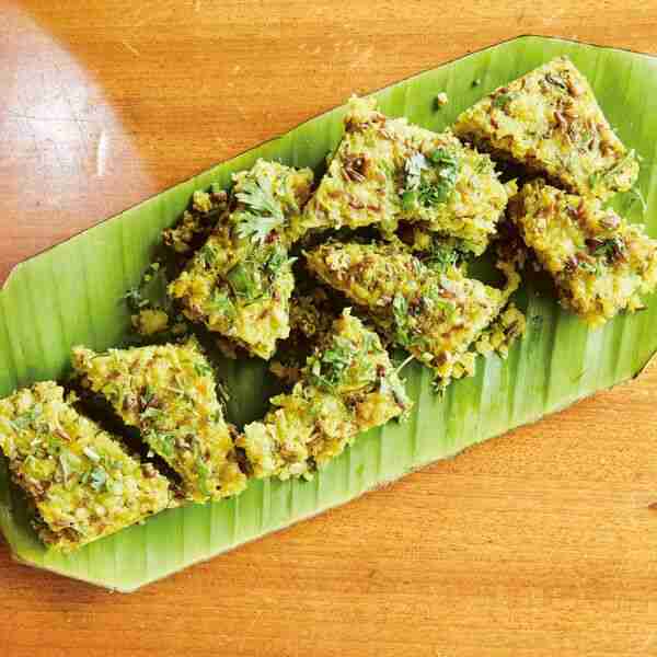 Khaman Dhokla (Fermented Chickpea Flour Cakes) From Maneet Chauhan & Jody Eddy