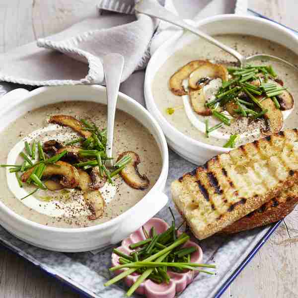 Mushroom and leek soup
