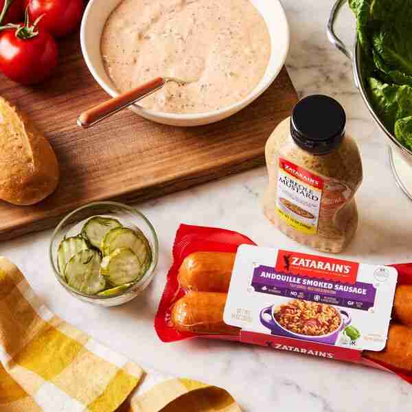 Sausage Po’ Boy With Spicy Remoulade Sauce