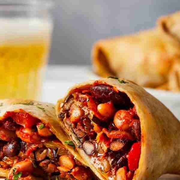 Vegetable & bean chimichanga