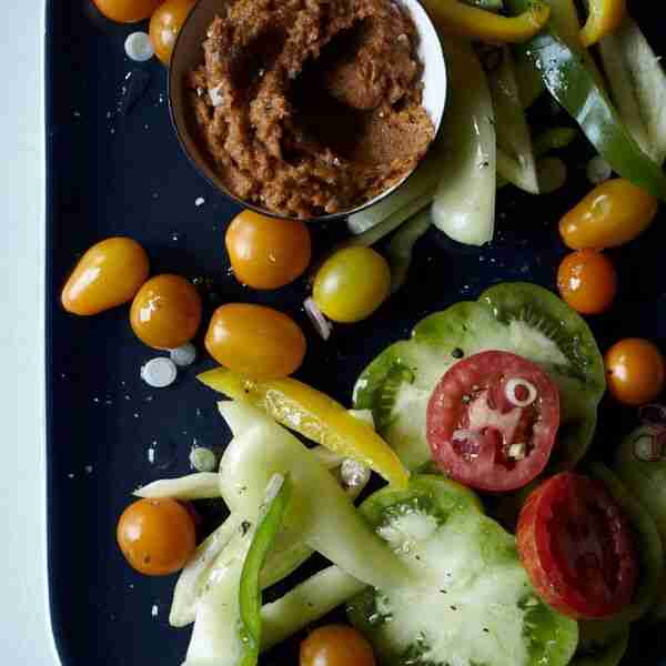 Triple Sunflower Spread with Crudités Vinaigrette