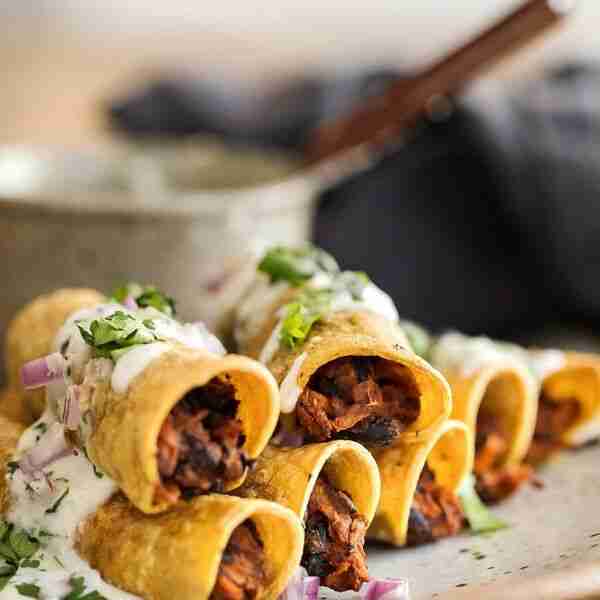 Baked Sweet Potato Taquitos