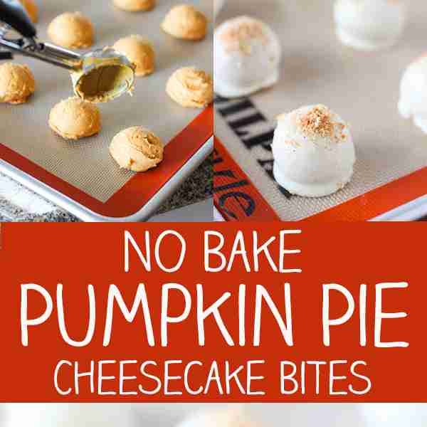 No Bake Pumpkin Pie Cheesecake Bites
