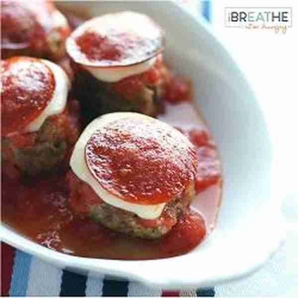 Low Carb Pepperoni Pizza Meatballs (Gluten