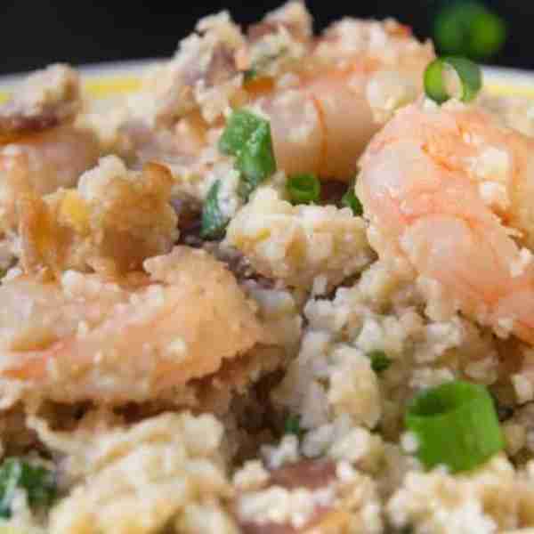 Keto Shrimp Cauliflower Fried Rice