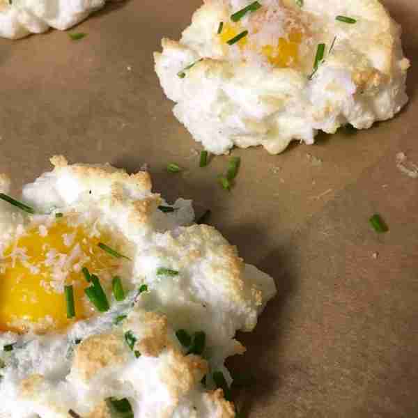 Keto Egg Recipe: Asiago Cheese Cloud Eggs