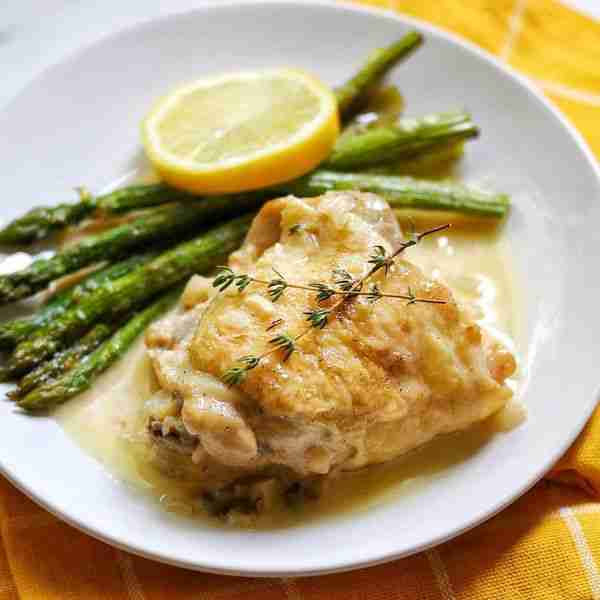 Instant Pot® Keto Chicken Thighs in Lemon-Garlic Cream Sauce