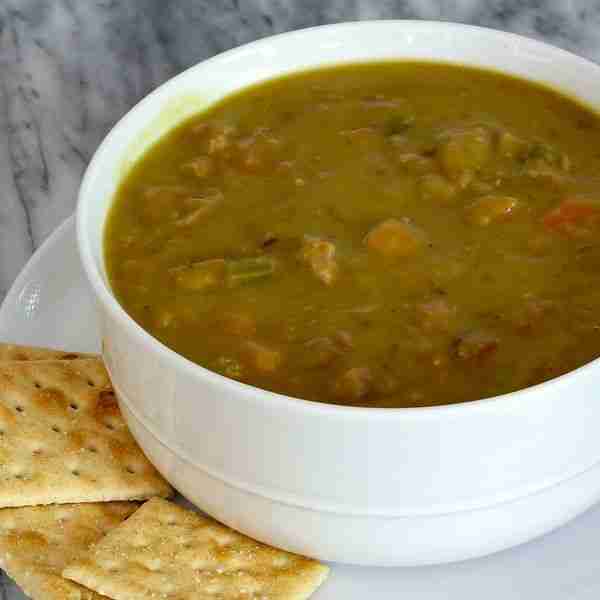 Creamy Split Pea Soup With Bacon