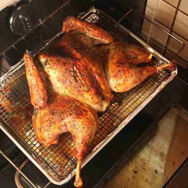 Herb-Rubbed Crisp-Skinned Butterflied Roast Turkey Recipe