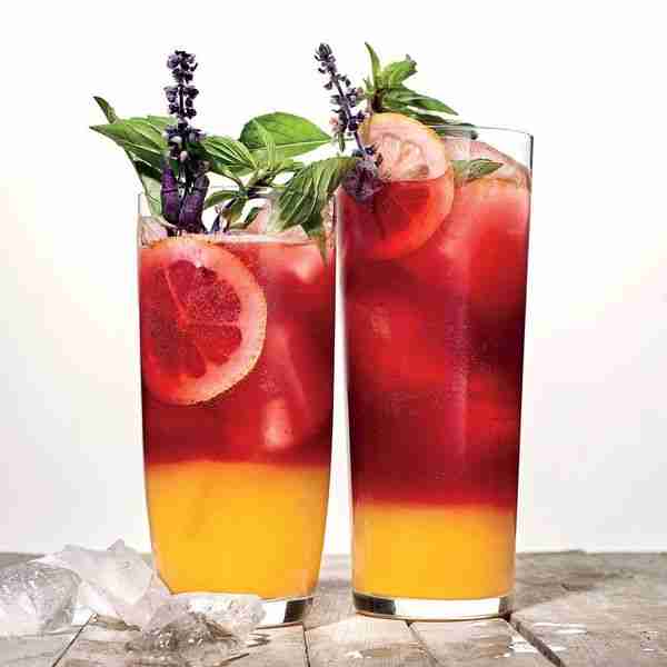 Layered Blackberry-and-Turmeric Lemonade