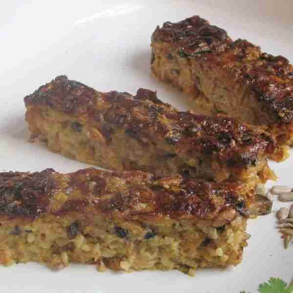 Cheesy Nutty Brown Rice Tart