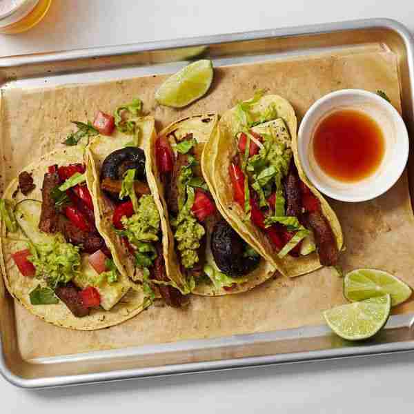 Vegan Seitan Tacos With Roasted Vegetables