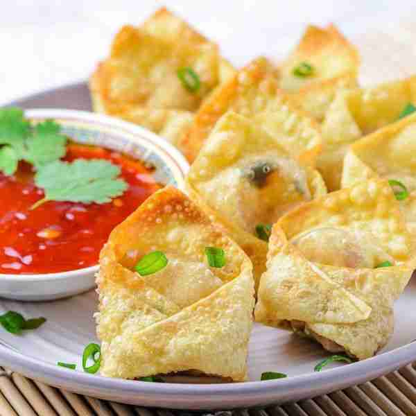 Easy Fried Wontons (With Shrimp or Tofu)