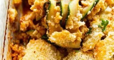 Zucchini Ziti with Romesco Sauce
